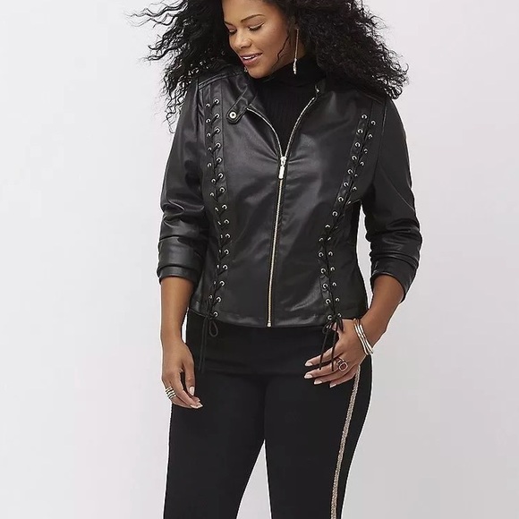Lane Bryant Moto Jacket faux leather - Picture 1 of 8